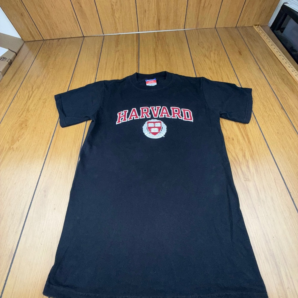 Champion Harvard University T-Shirt Small‎ Black Authentic Athletic Apparel